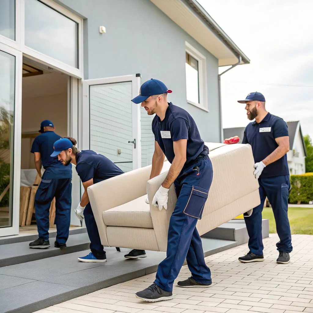 Professional moving team
